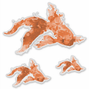 waterverf goudvis sticker