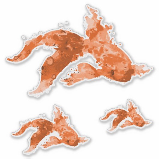 waterverf goudvis sticker (Voorkant)