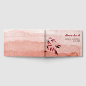 Waterverf gradiënt en tak Japandi bruiloft Gastenboek (Volledig)