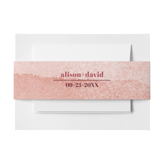 Waterverf gradiënt minimalistische Japandi bruilof Uitnodigingen Wikkel (Voorkant Voorbeeld)