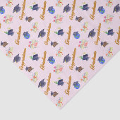 Waterverf Graduation Cap, Diploma, Cake Tissuepapier (Detail)