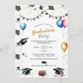 Waterverf Graduation Party Aankondiging (Voorkant / Achterkant)