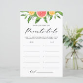 Waterverf Grapefruit hoe oud Baby shower wordt (Staand voorkant)