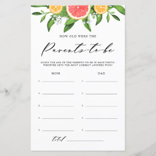 Waterverf Grapefruit hoe oud Baby shower wordt