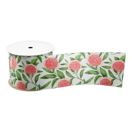 Waterverf Grapefruits en groen Patroon Lint (Spoel)