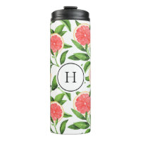 Waterverf grapefruits patroonmonogram