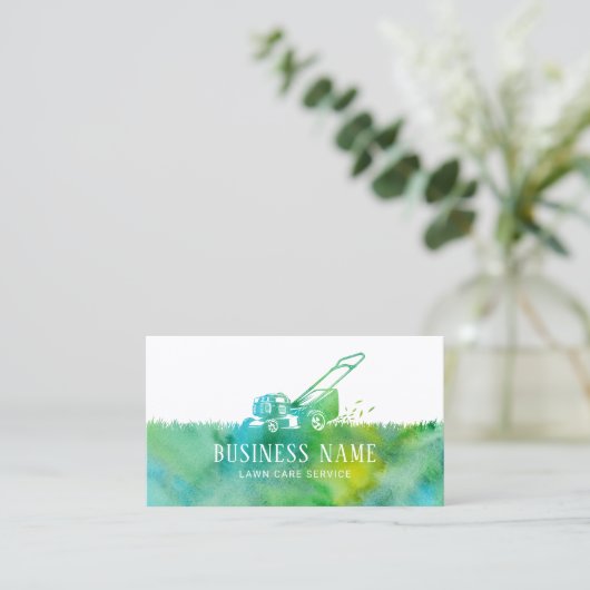 Waterverf Grasverzorging & Landschapsarchitectuur Visitekaartje (Staand voorkant)