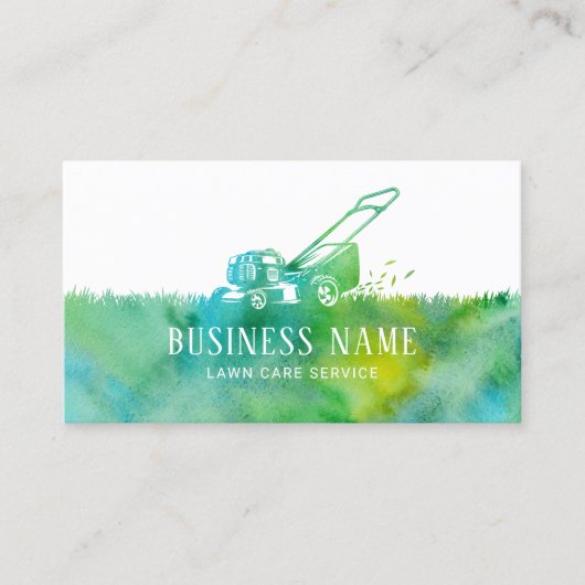 Waterverf Grasverzorging & Landschapsarchitectuur Visitekaartje (Voorkant)