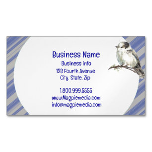 Waterverf Gray Jay Bird Wildlife Natuur Art Busin Magnetisch Visitekaartje