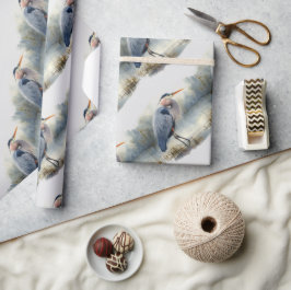 Waterverf Great Blue Heron Bird Wildlife Natuur Cadeaupapier