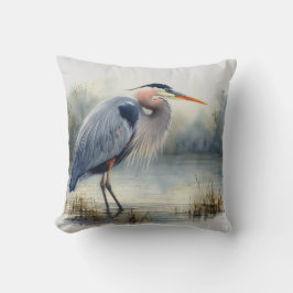 Waterverf Great Blue Heron Bird Wildlife Natuur Kussen