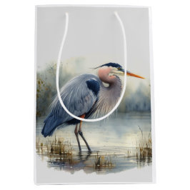 Waterverf Great Blue Heron Bird Wildlife Natuur Medium Cadeauzakje
