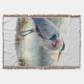 Waterverf Great Blue Heron Water Bird Willife Deken (Voorkant)