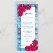 Waterverf Grecian Elegance + Pink Flowers Menu (Voorkant / Achterkant)