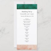 Waterverf Green Blush Pink Wedding Programme (Achterkant)