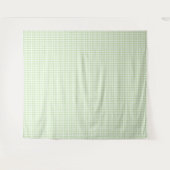 Waterverf Green en White Gingham Wandkleed (Voorkant (horizontaal))