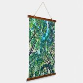 Waterverf Green Forest Hangend Wandkleed (Gebogen)