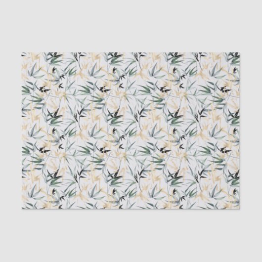 Waterverf Green Gold Bamboo - loskoppeling Tissuepapier (Voorkant)