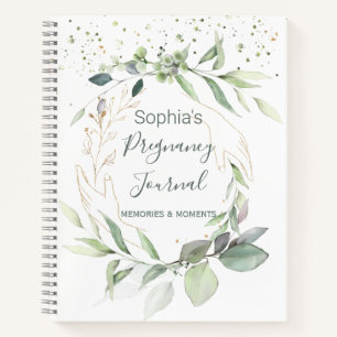 Waterverf Green Gold Foliage Pregnage Journal Notitieboek