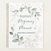 Waterverf Green Gold Foliage Pregnancy Planner (Voorkant)