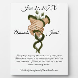 Waterverf Green Handfasting Art Wedding Keepslag Fotoplaat