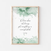 Waterverf Green Lao Tzu Quote Poster