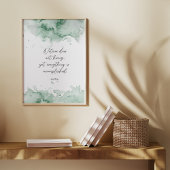 Waterverf Green Lao Tzu Quote Poster