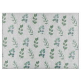 Waterverf Green Leaf Pattern – Elegant Botanisch Snijplank (Voorkant)