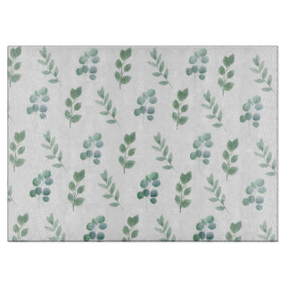 Waterverf Green Leaf Pattern – Elegant Botanisch Snijplank