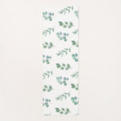Waterverf Green Leaf Pattern – Elegant Botanisch Yogamat (Voorkant)