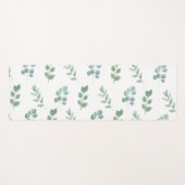 Waterverf Green Leaf Pattern – Elegant Botanisch Yogamat (Voorkant (horizontaal))