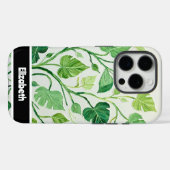 Waterverf Green Leafy Botanical Smartphone Case-Mate iPhone Case (Achterkant (horizontaal))
