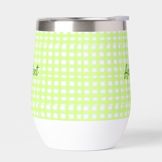 Waterverf Green Plaid Ginham Gepersonaliseerde Voe (Links)