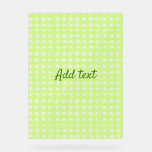 Waterverf Green Plaid Ginham Gepersonaliseerde Voe Acryl Bord