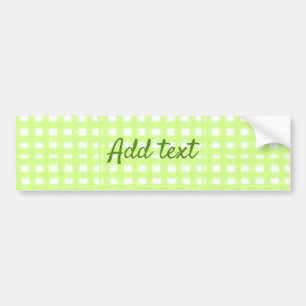 Waterverf Green Plaid Ginham Gepersonaliseerde Voe Bumpersticker