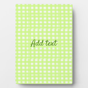 Waterverf Green Plaid Ginham Gepersonaliseerde Voe Fotoplaat