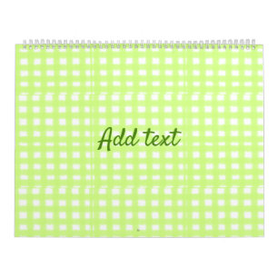 Waterverf Green Plaid Ginham Gepersonaliseerde Voe Kalender