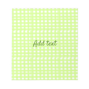 Waterverf Green Plaid Ginham Gepersonaliseerde Voe Notitieblok