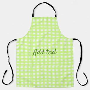 Waterverf Green Plaid Ginham Gepersonaliseerde Voe Schort