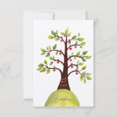 Waterverf Green Tree Wedding Reception Kaart (Voorkant)