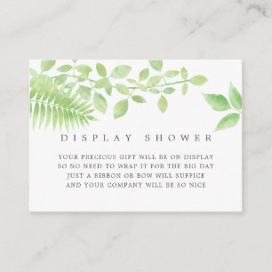 Waterverf Greenery Baby shower Display Shower Informatiekaartje