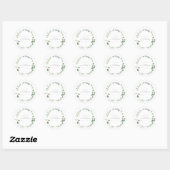 Waterverf Greenery Baby shower Ronde Sticker (Vel)