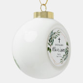 Waterverf Greenery Baptism Ceramic Ball Ornament (Links)