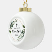 Waterverf Greenery Baptism Ceramic Ball Ornament (Rechts)
