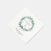 Waterverf Greenery Blue Cross First Community Servet (Hoek)