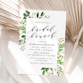Waterverf Greenery Bridal Brunch Kaart