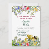 Waterverf Greenery Chicks Floral Easter Party Kaart (Voorkant)