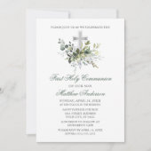 Waterverf Greenery Communion Sage Green Silver Kaart (Voorkant)