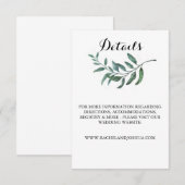 Waterverf Greenery — Details Card Informatiekaartje (Voorkant / Achterkant)