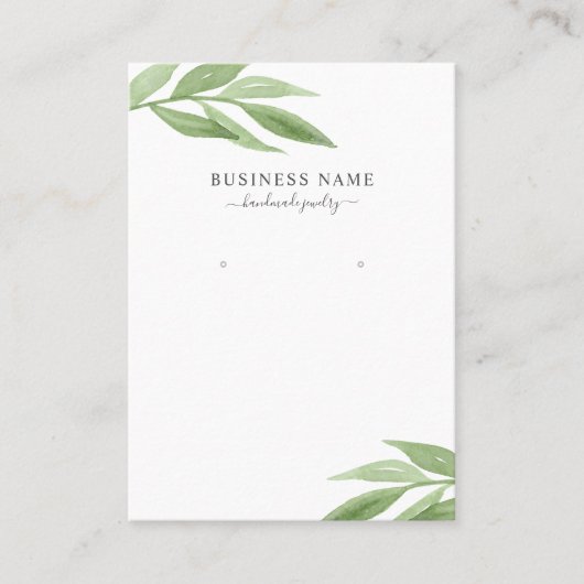 Waterverf Greenery die juwelenvertoning verdient Visitekaartje (Voorkant)